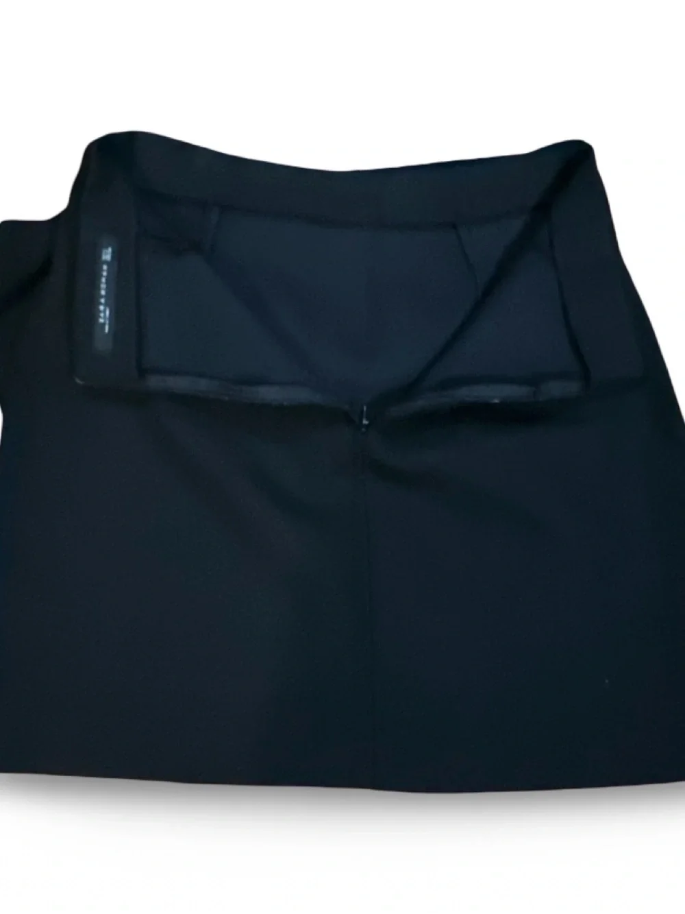Zara‎ Woman Black Wrap Mini Skirt W/Ring Detail, S